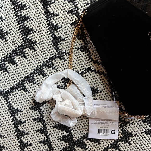 Jimmy Choo Parfums Black Shimmer Gold Chain Women's Bag Clutch Snap Closure New - Picture 6 of 7